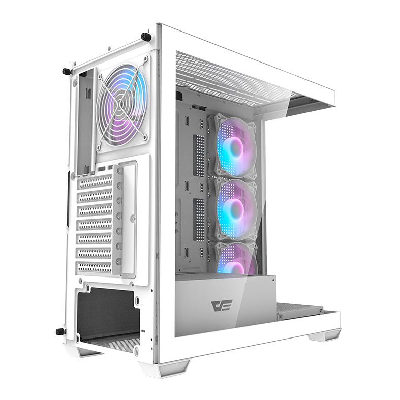 Gabinete Gamer Aigo Darkflash DS900, Mid-Tower, Lateral de Vidro, Com 4 Fans, Branco, DS900-WH-4F
