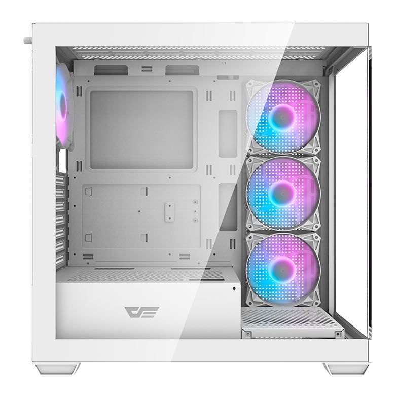 Gabinete Gamer Aigo Darkflash DS900, Mid-Tower, Lateral de Vidro, Com 4 Fans, Branco, DS900-WH-4F