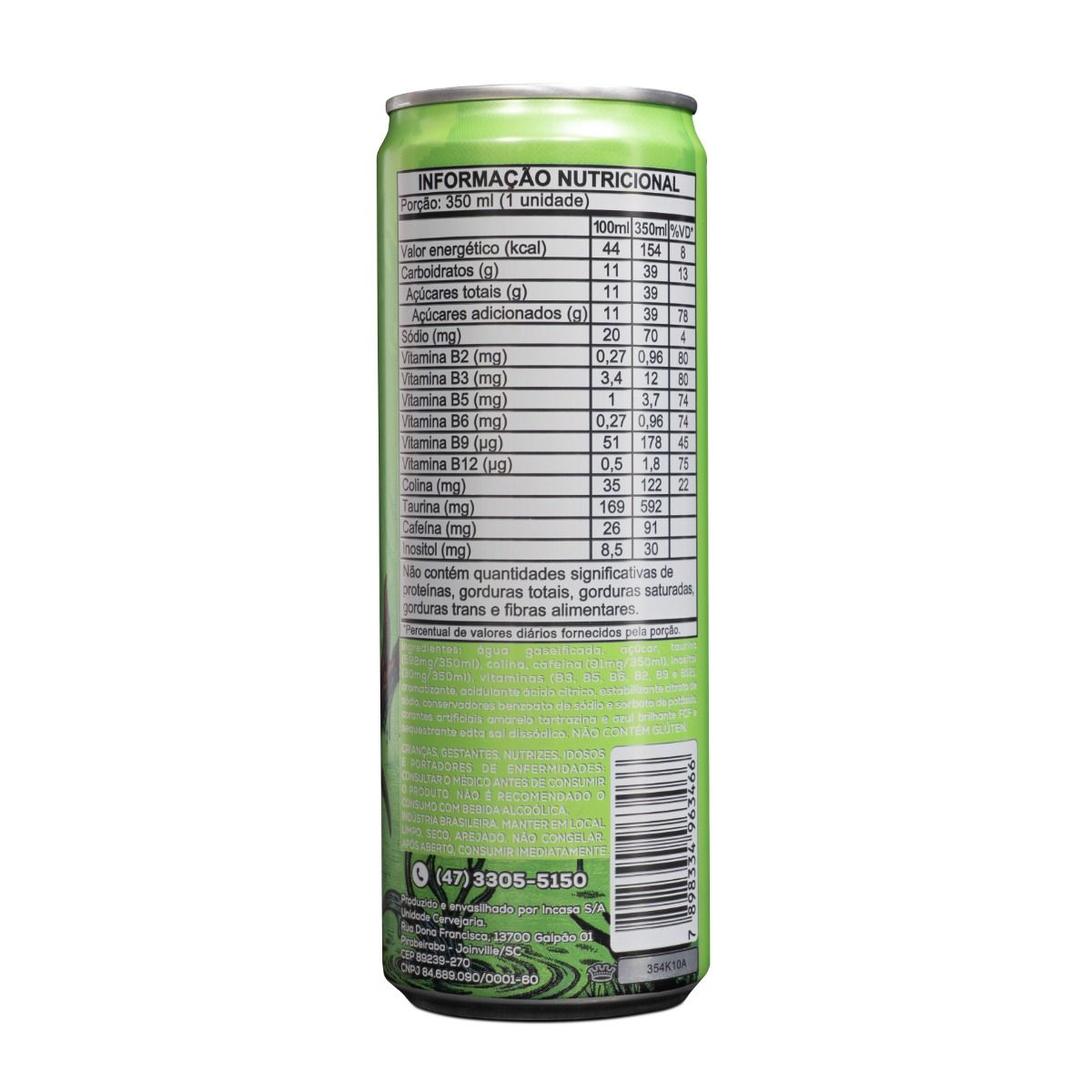 Pack Energetico Pichau Maca Verde, 350ml, Com Acucar, Com 3 unidades