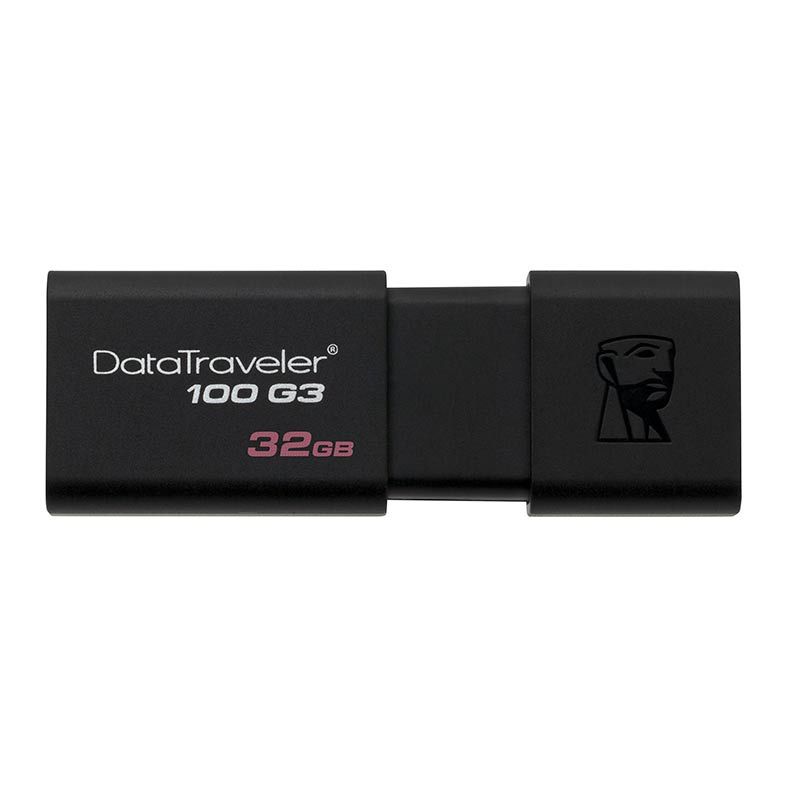 Pendrive kingston Datatraveler 100 G3 32GB USB 3.0 Preto, DT100G3/32GB