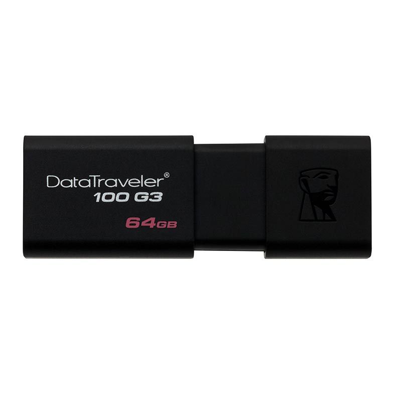 Pendrive kingston Datatraveler 100 G3 64GB USB 3.0 Preto, DT100G3/64GB