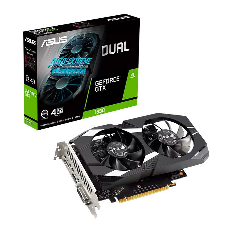 Placa de Video Asus GeForce GTX 1650 Dual V2, 4GB, GDDR6, 128-bit, DUAL-GTX1650-4GD6-P-V2