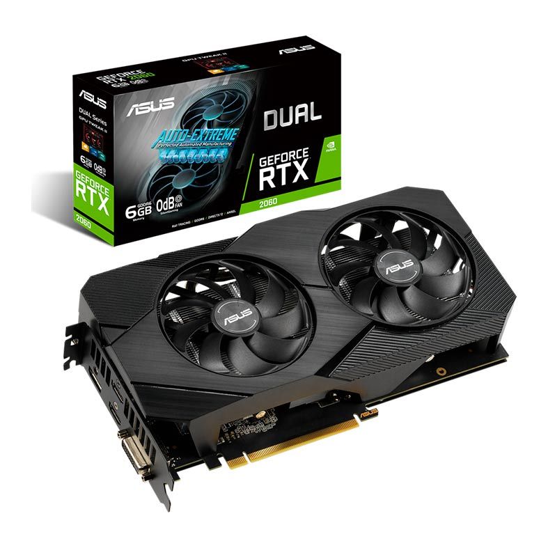 Placa de Video Asus GeForce RTX 2060 Dual 6GB GDDR6 192-bit, DUAL-RTX2060-6G-EVO