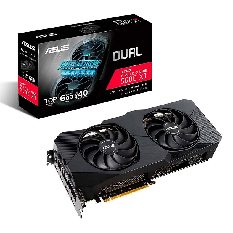 Placa de Video Asus Radeon RX 5600 XT 6GB GDDR6 OC 192-bit, DUAL ...