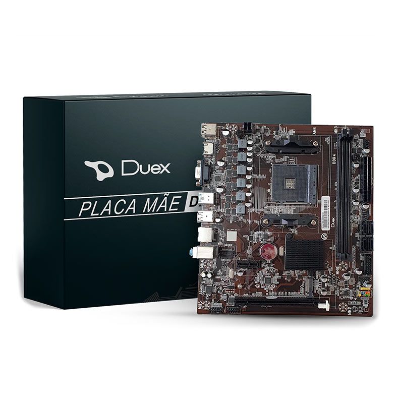 Placa Mae Duex DX A320M-ZG M2, DDR4, Soquet AM4, M-ATX, Chipset AMD A320, DX-A320ZG-M2