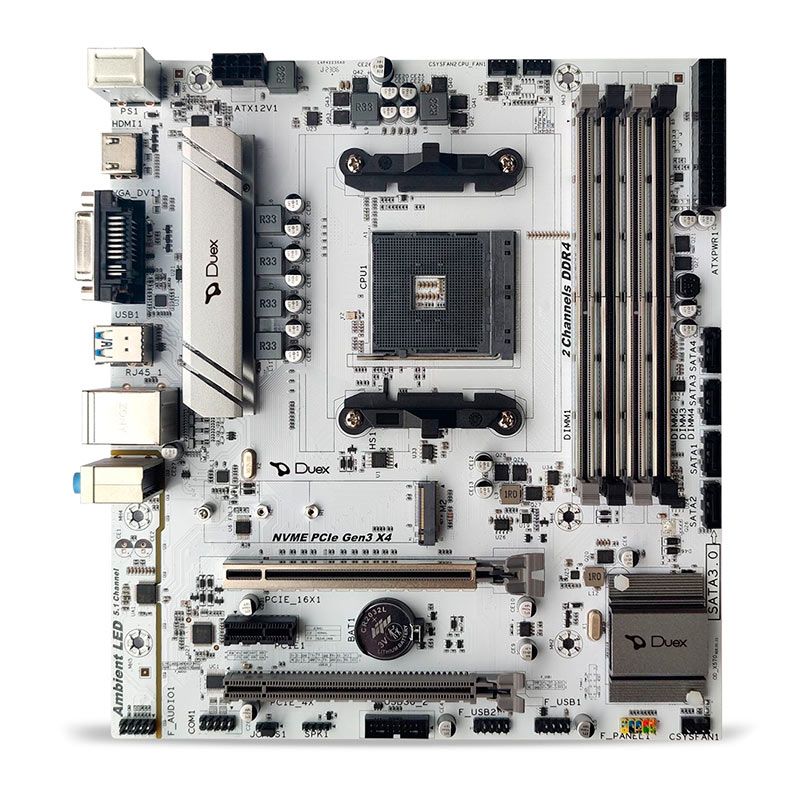 Placa Mae Duex DX B550M-ZG M2, DDR4, Socket AM4, M-ATX, Chipset AMD B550, DX-B550ZG-M2