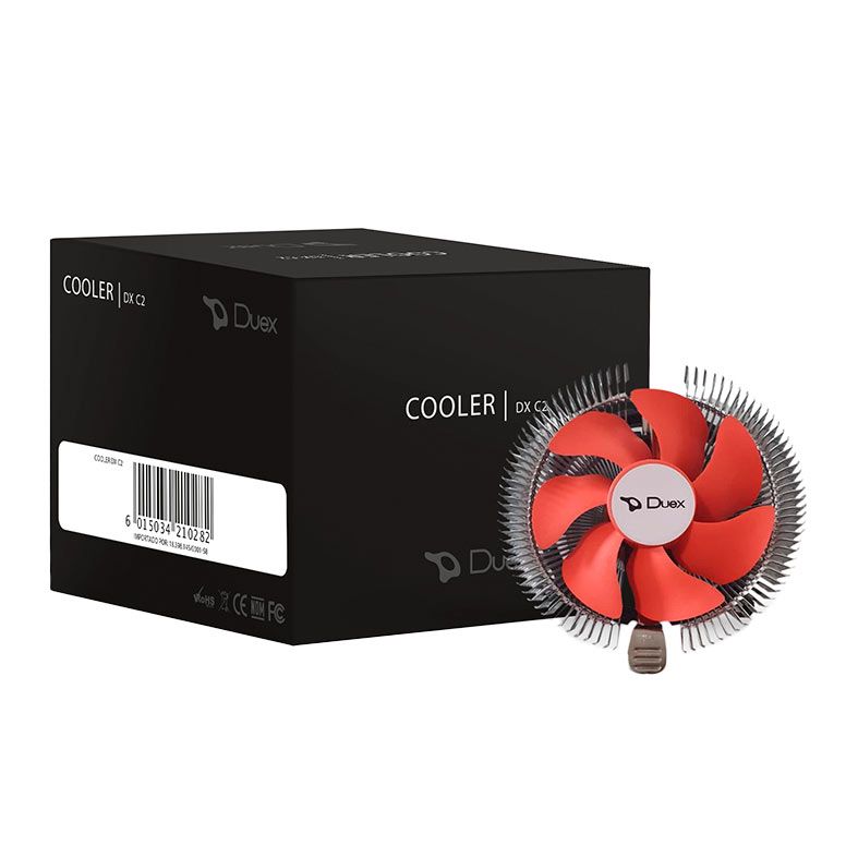 Cooler Para Processador Duex C2, Vermelho, DX-C2