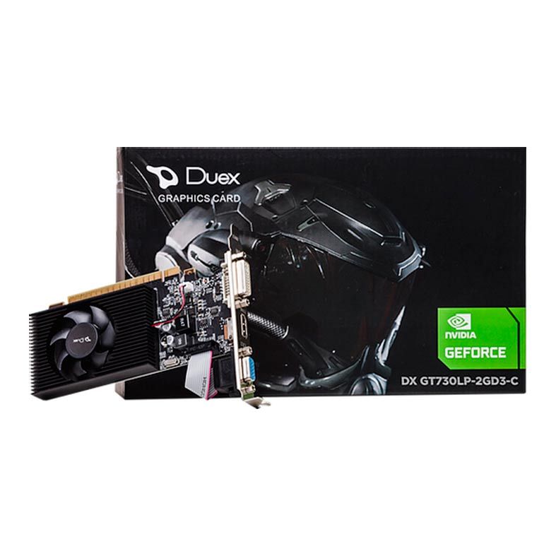 Placa De Video Duex Geforce GT 730 2GB DDR3 128Bit, DX GT730LP-2GD3