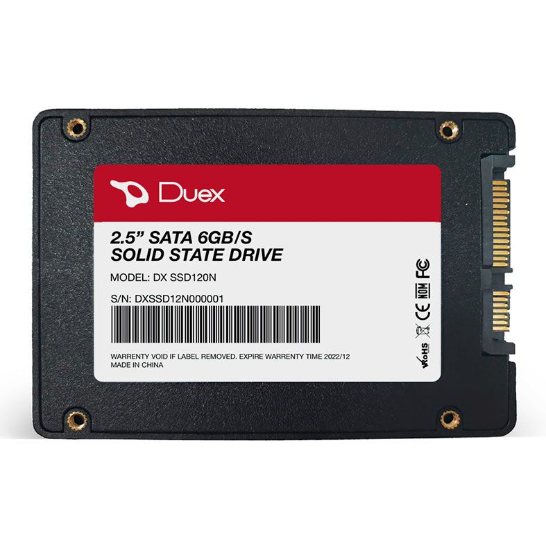 SSD Duex Red Series DX SSD120N, 120GB, 2.5", Sata III 6GB/s, Leitura 500 MB/s, Gravacao 420 MB/s, DX SSD120N