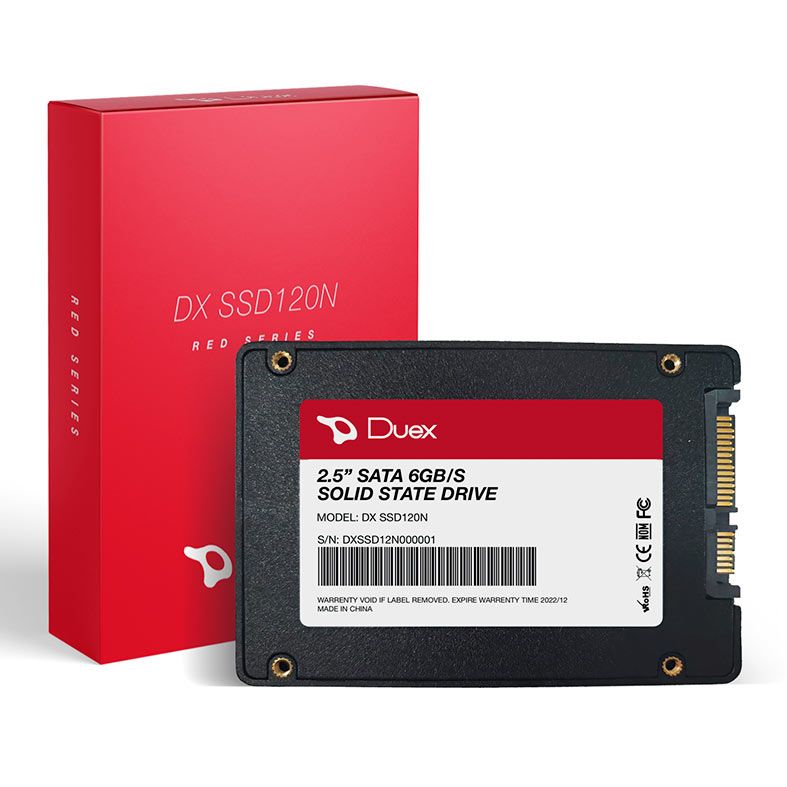SSD Duex Red Series DX SSD120N, 120GB, 2.5", Sata III 6GB/s, Leitura 500 MB/s, Gravacao 420 MB/s, DX SSD120N