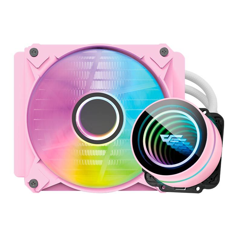 Water Cooler Aigo Darkflash Twister DX120 V2, ARGB, 120mm, Rosa, DX120V2PK
