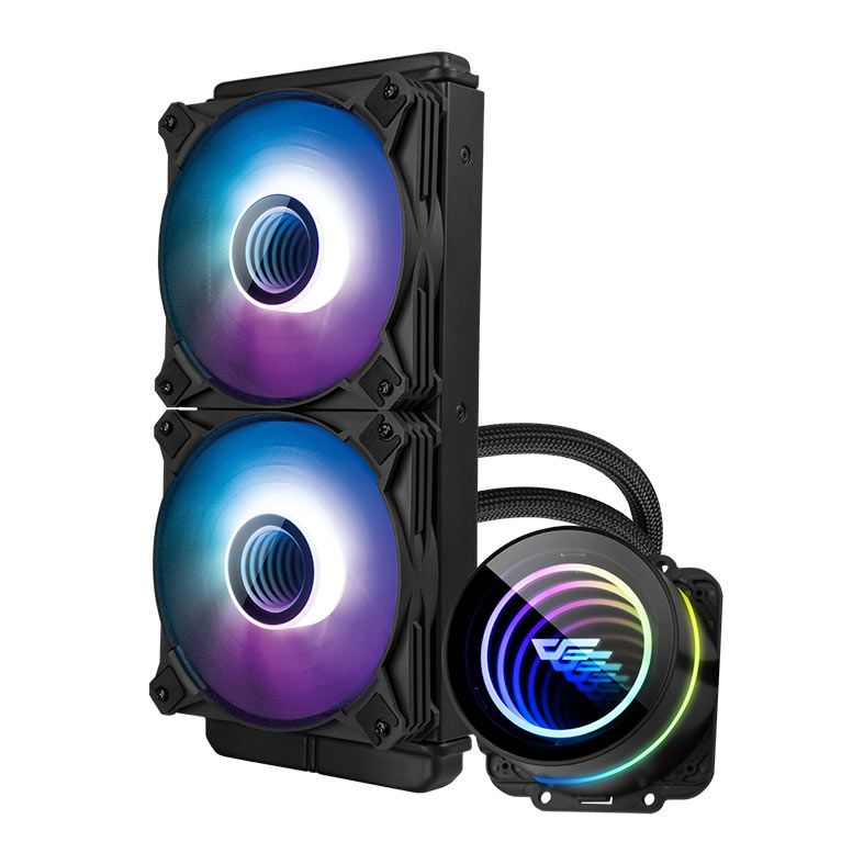 Water Cooler Aigo Darkflash Twister DX240 V2.6, ARGB, 240mm, Preto, DX240V2-6BK