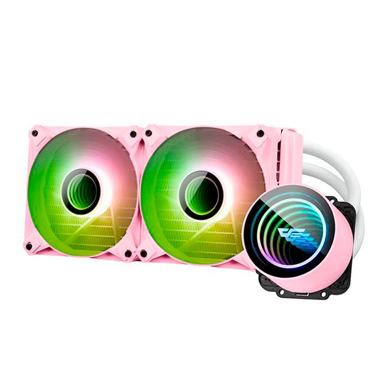 Water Cooler Aigo Darkflash Twister DX240 V2, ARGB, 240mm, Rosa, DX240V2PK