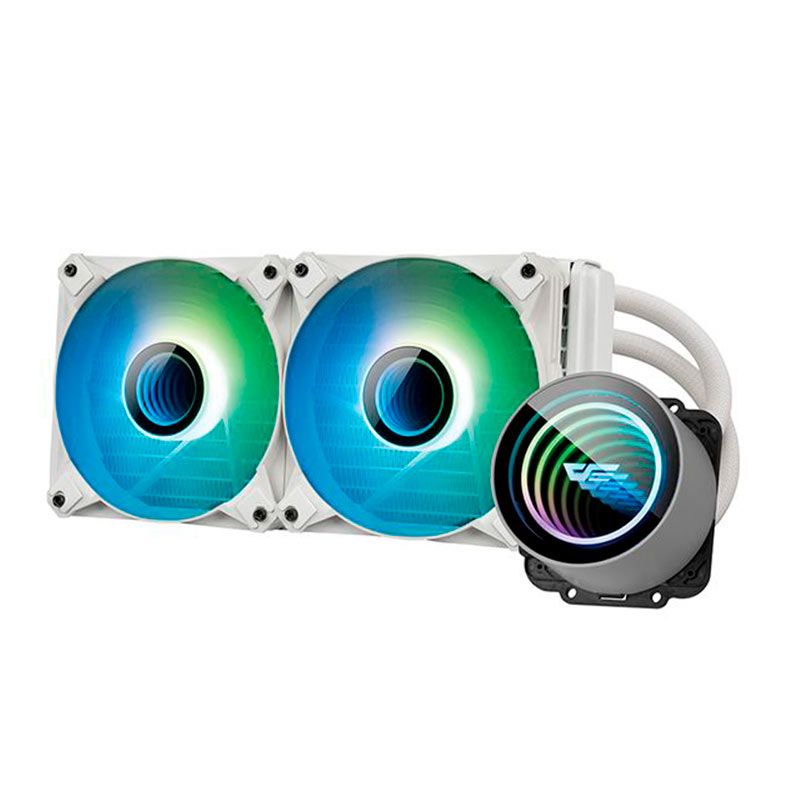 Water Cooler Aigo Darkflash Twister DX240 V2, ARGB, 240mm, Branco, DX240V2WH