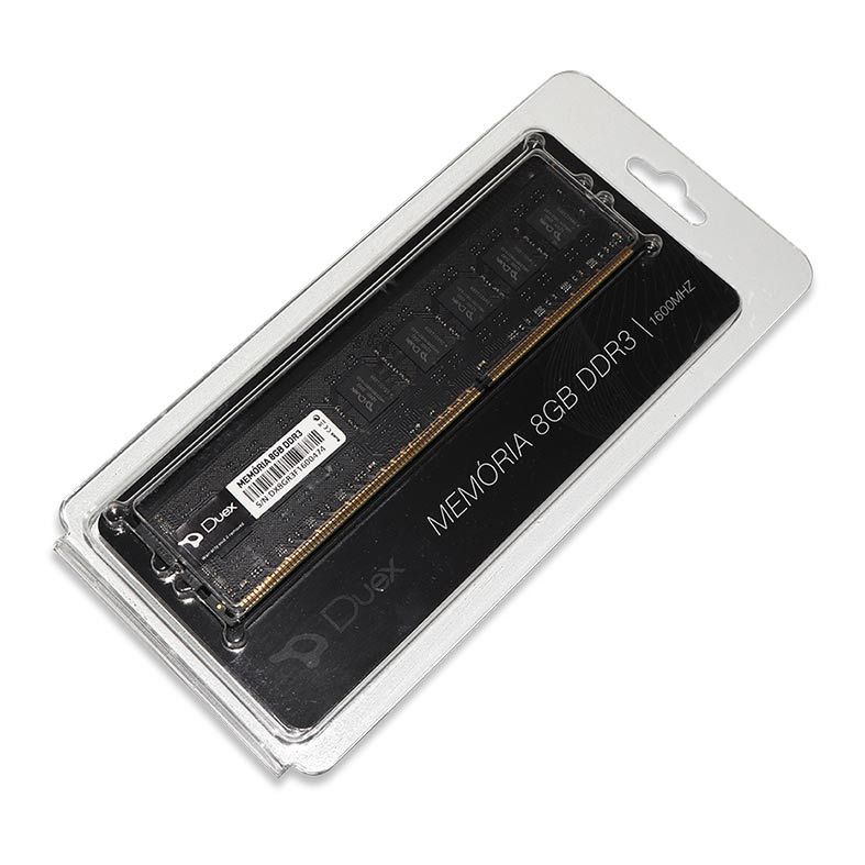 Memoria Duex, 8GB (1x8GB), DDR3, 1600MHz, Preto, DX8GR3F1600