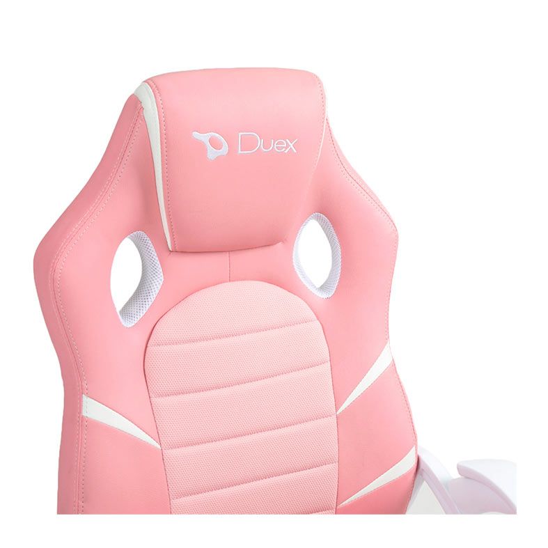 Cadeira Gamer Duex DX9002, Rosa e Branco, DX9002P