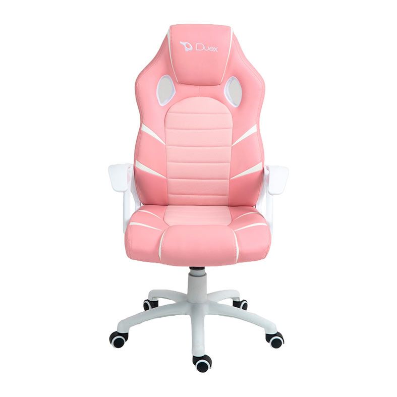 Cadeira Gamer Duex DX9002, Rosa e Branco, DX9002P