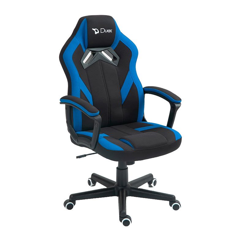 Cadeira Gamer Duex DX9025B-B, Preta e Azul, DX9025B-B