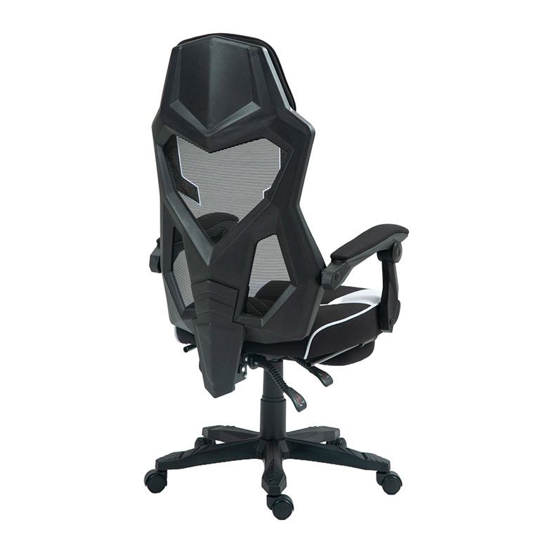 Cadeira Gamer Duex DX9960, Preto e Branco, DX9960BW