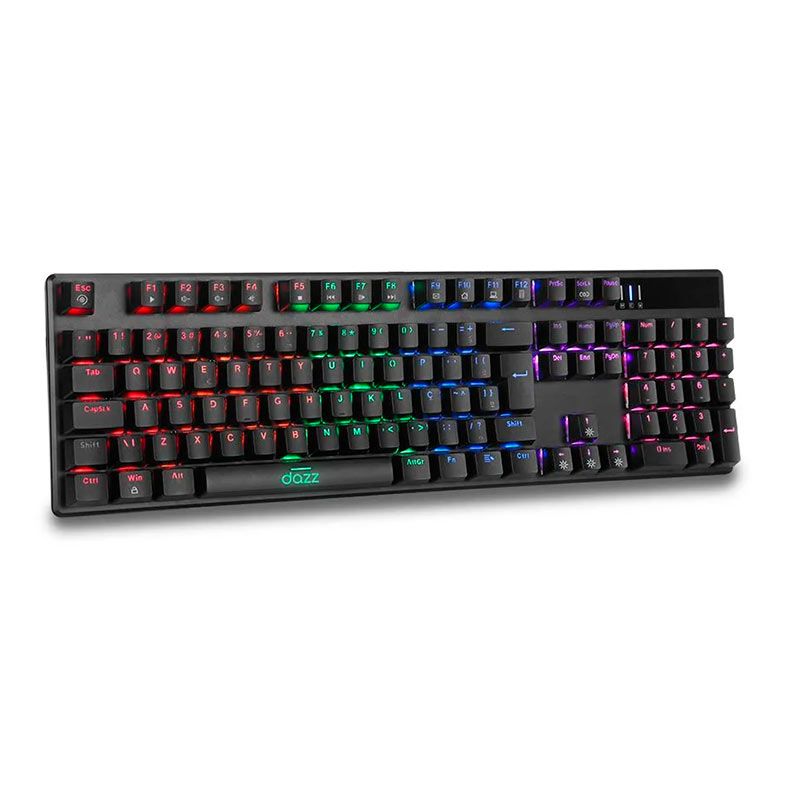Teclado Mecanico Dazz Cybertronic, Rainbow, Switch Azul, Preto, ED01SC625280