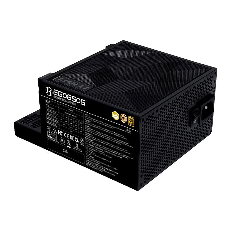 Fonte Lian Li EG0850G, 850W, Full Modular, 80 Plus Gold, Preto