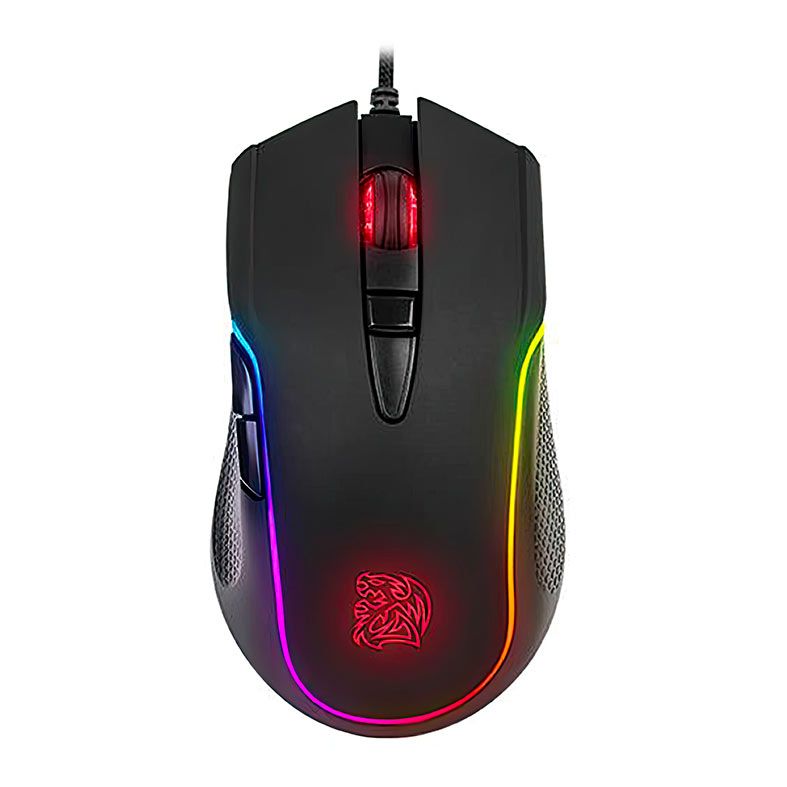 Mouse Gamer Thermaltake Neros, RGB, USB, 3200DPI, 6 Botoes, Preto, EMO-NRR-WDOTBK-01