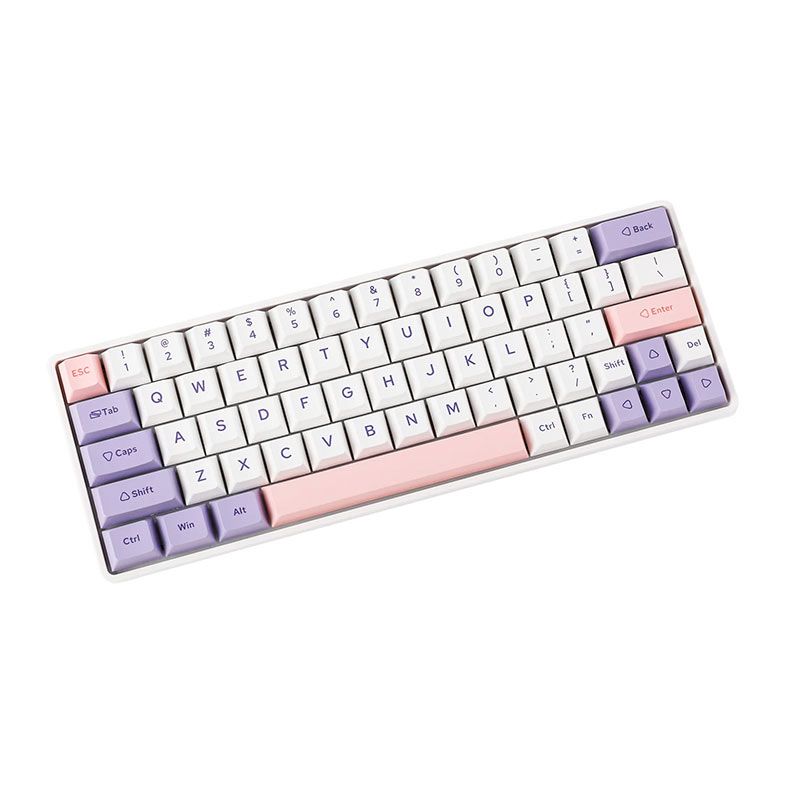 Teclado Mecanico Epomaker EP64, ARGB, Switch Mulan, Lilac, EP64-LL-ML