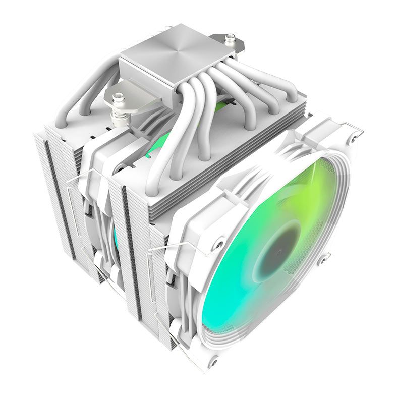 Cooler Para Processador Aigo Darkflash Ellsworth D21, ARGB, 130mm, Branco, ES-D21PWM-WH