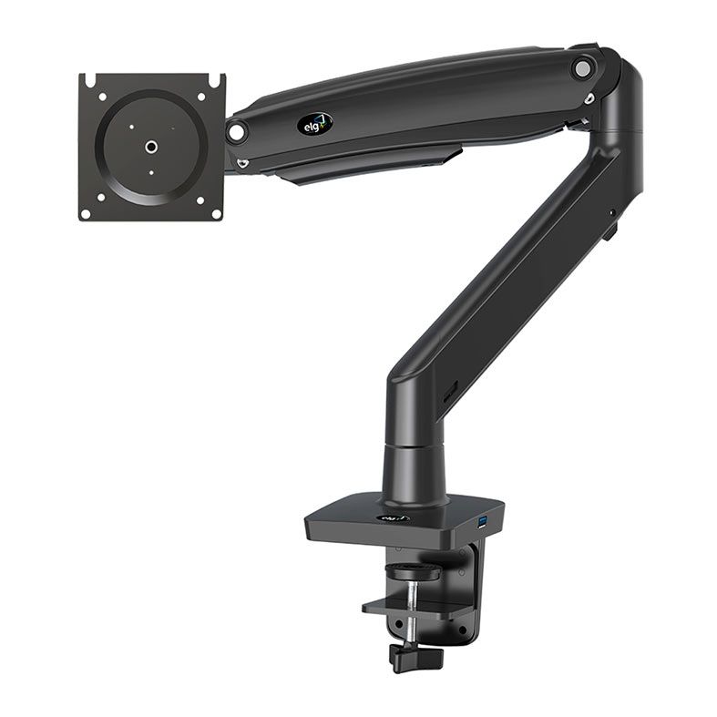 Suporte Articulado de Mesa Full-Motion ELG, Com USB, 20 Pol. a 35 Pol., Preto, F100A