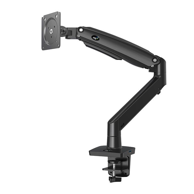 Suporte Articulado de Mesa Full-Motion ELG, Com USB, 20 Pol. a 35 Pol., Preto, F100A