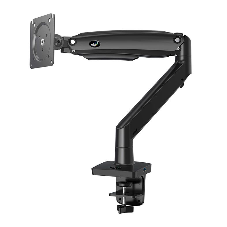 Suporte Articulado de Mesa Full-Motion ELG, Com USB, 20 Pol. a 35 Pol., Preto, F100A