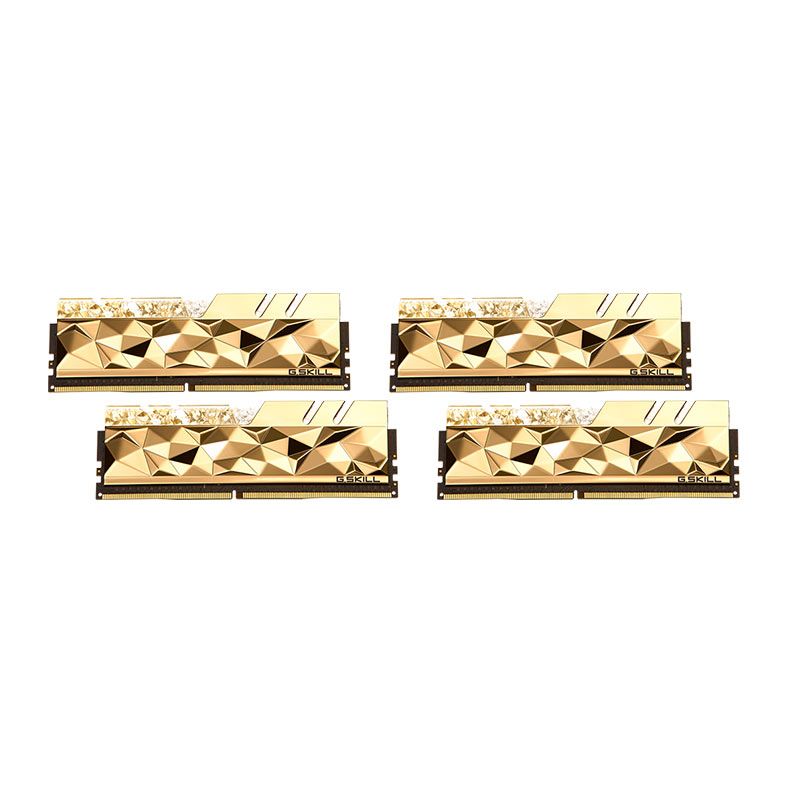 Memoria G.Skill Trident Z Royal Elite, RGB, 64GB (4x16GB), DDR4, 4266MHz, C19, Dourada, F4-4266C19Q-64GTEG