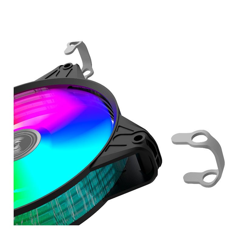 Ventoinha Alseye FB120, Rainbow, 120mm, Preto, FB120-BLACK