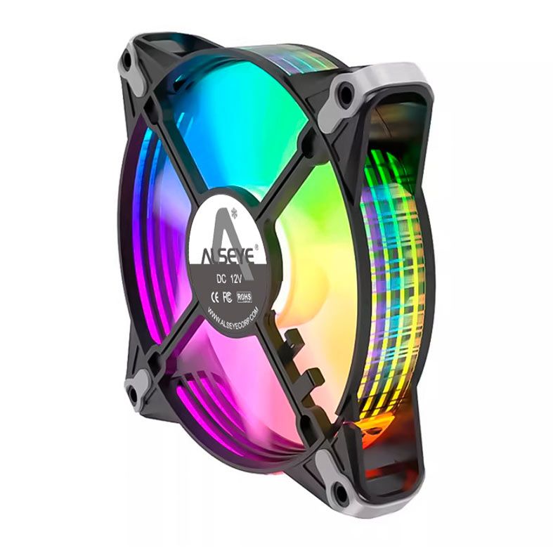 Ventoinha Alseye FB120, Rainbow, 120mm, Preto, FB120-BLACK