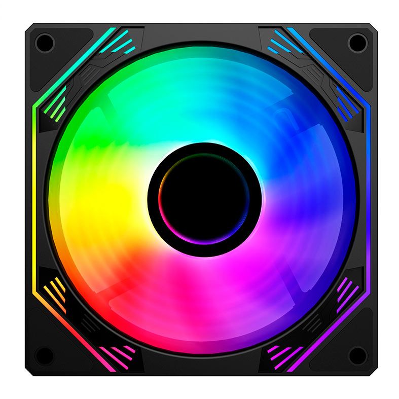 Kit Ventoinhas Hayom FC1308, RGB, 3X120mm, Preto, FC1308