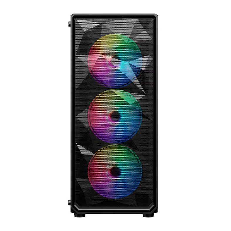 Gabinete Gamer 1STPlayer FD3, Mid-Tower, Lateral de Vidro, Preto, FD3BK