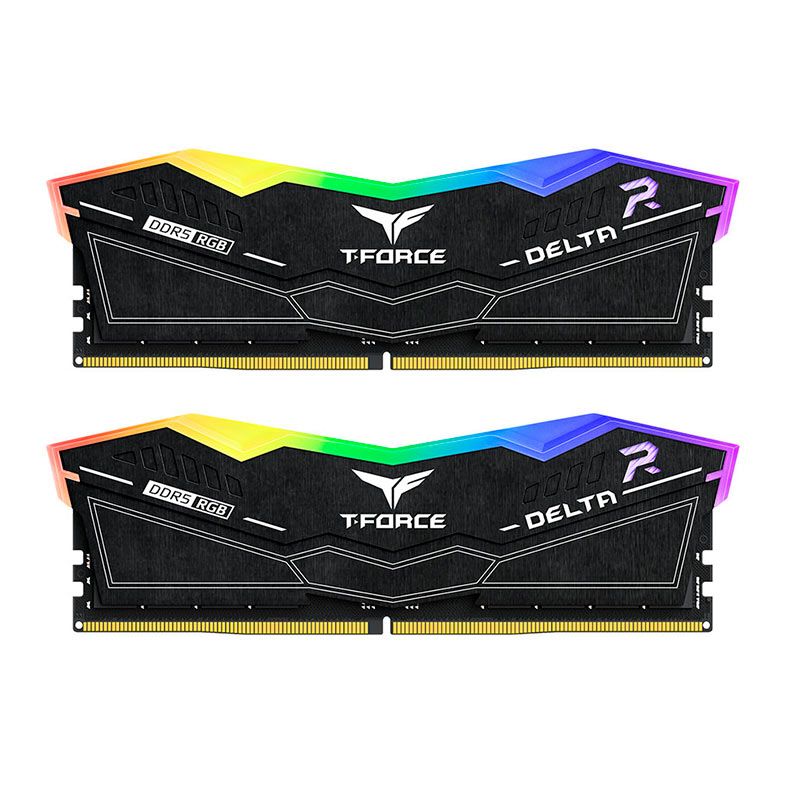 Memoria Team Group T-Force Delta, RGB, 32GB (2x16GB), DDR5, 6400MHz, C32, Preto, FF3D532G6400HC32ADC01