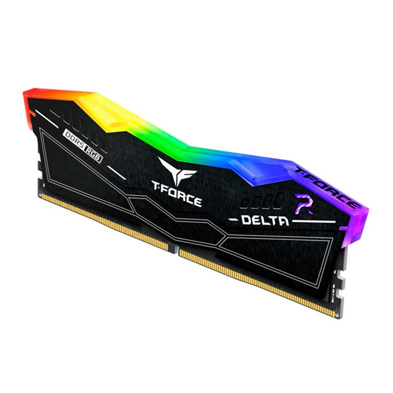 Memoria Team Group T-Force Delta, RGB, 32GB (2x16GB), 8000MHz, DDR5, CL38, Preta, FF3D532G8000HC38DDC01