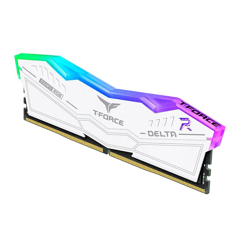 Memoria Team Group T-Force Delta, RGB, 32GB (2x16GB), DDR5, 5600MHz, C36, Branco, FF4D532G5600HC36BDC01