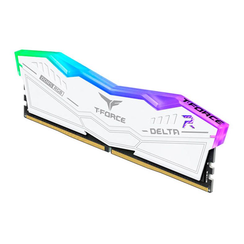 Memoria Team Group T-Force Delta, RGB, 32GB (2x16GB), 6200MHz, DDR5, CL38, Branca, FF4D532G6200HC38ADC01