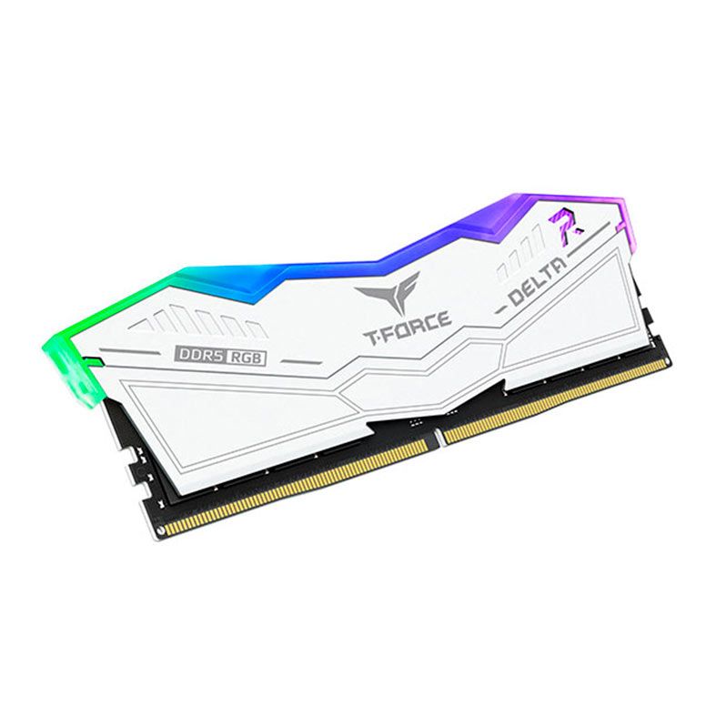 Memoria Team Group T-Force Delta, RGB, 32GB (2x16GB), 6200MHz, DDR5, CL38, Branca, FF4D532G6200HC38ADC01