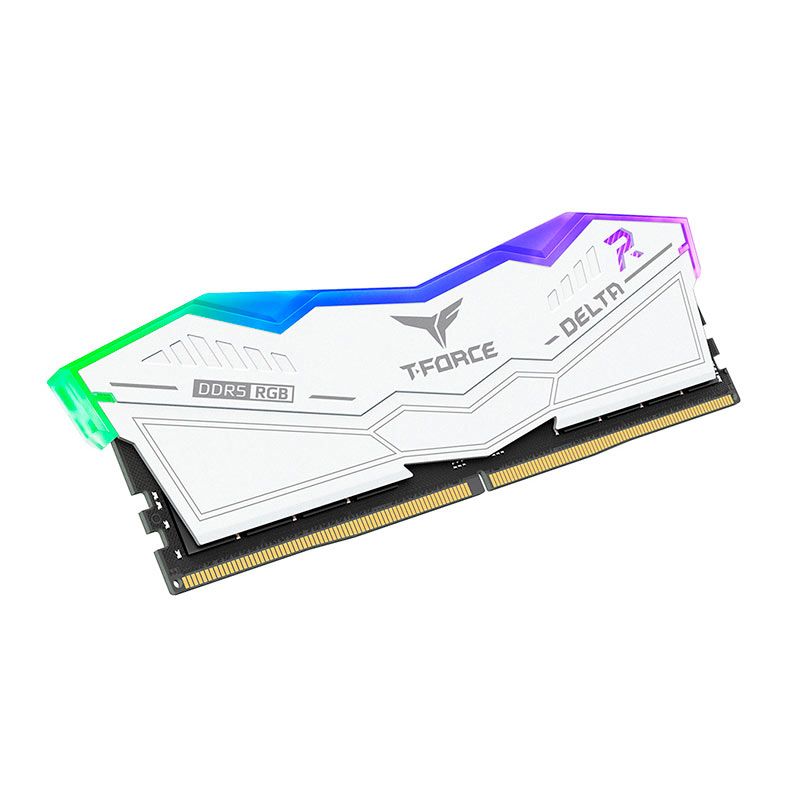 Memoria Team Group T-Force Delta, RGB, 64GB (2x32GB), DDR5, 5200MHz, C40, Branco, FF4D564G5200HC40CDC01
