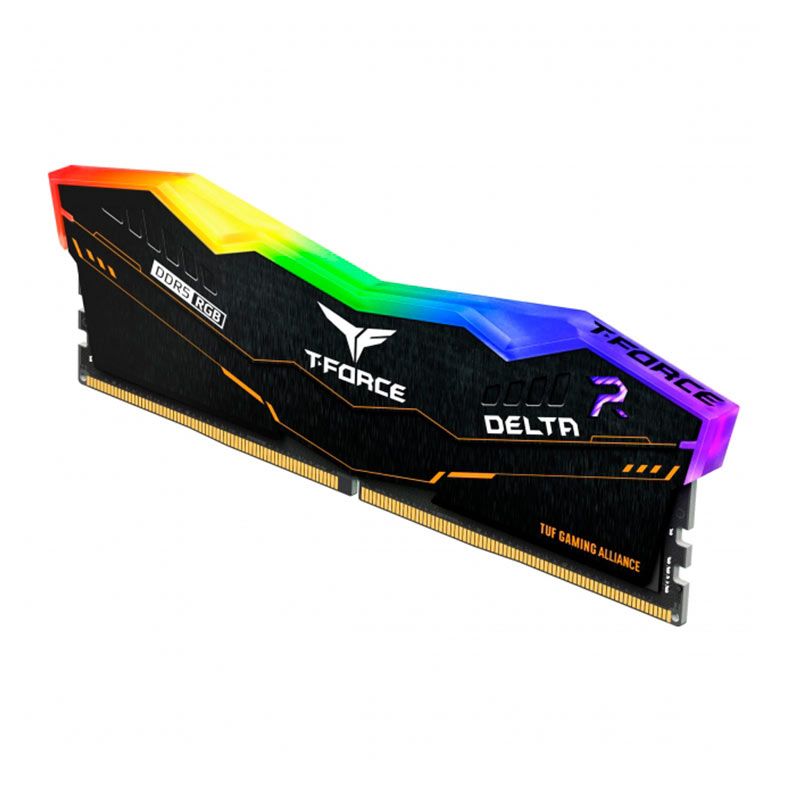 Memoria Team Group T-Force TUF Gaming Delta, RGB, 16GB (1x16GB), DDR5, 5600MHz, CL36, Preta, FF5D516G5600HC36B01