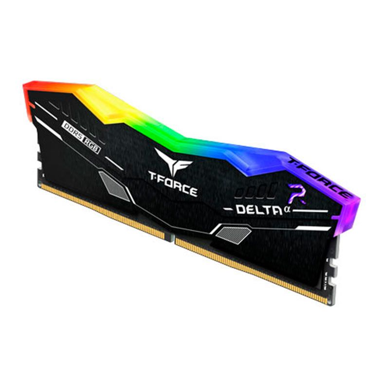 Memoria Team Group T-Force Delta A, RGB, 16GB (1x16GB), 6000MHz, DDR5, CL38, Preta, FF7D516G6000HC38A01