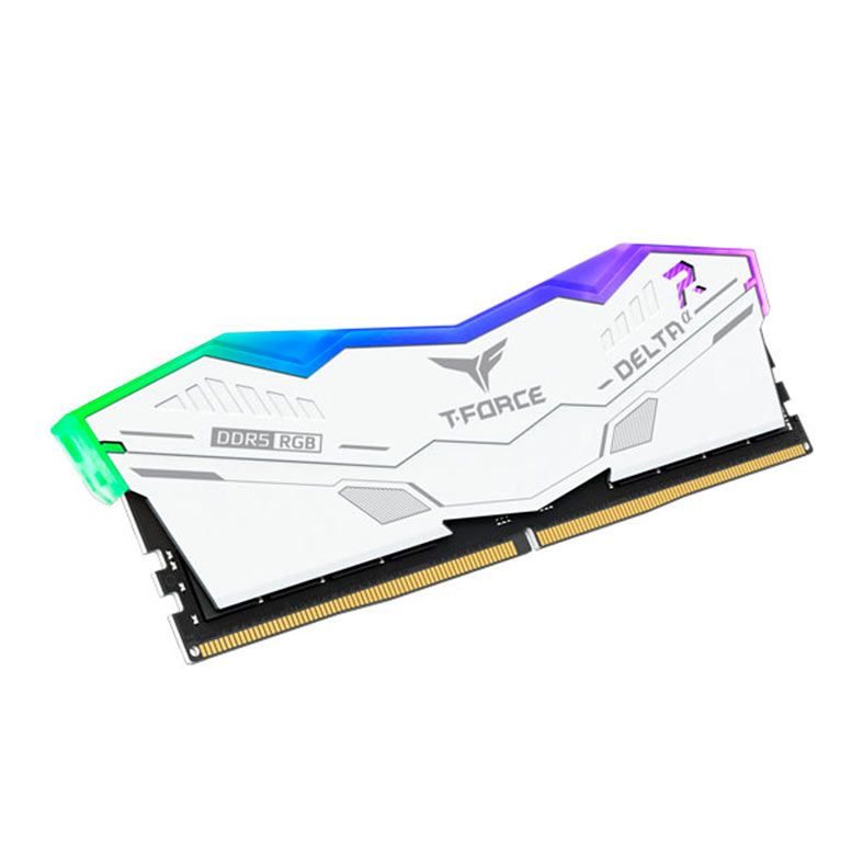 Memoria Team Group T-Force Delta A, RGB, 16GB (1x16GB), DDR5, 5600MHz, CL40, Branca, FF8D516G5600HC40B01
