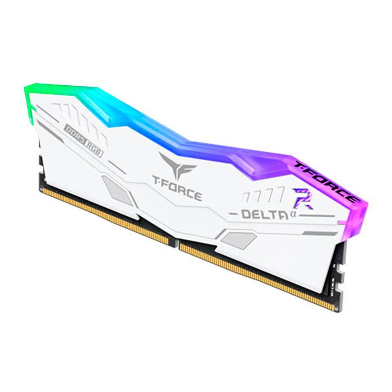 Memoria Team Group T-Force Delta A, RGB, 16GB (1x16GB), DDR5, 5600MHz, CL40, Branca, FF8D516G5600HC40B01
