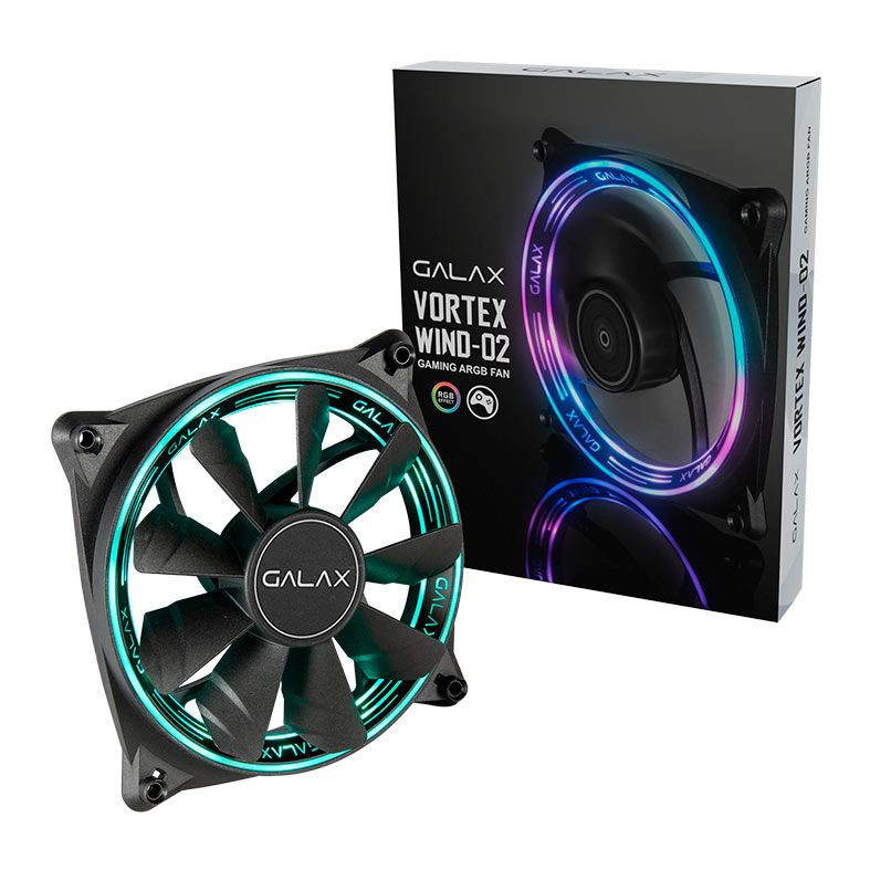 Ventoinha Galax Vortex Wind-02, 120mm, RGB, FG02T4PAR0