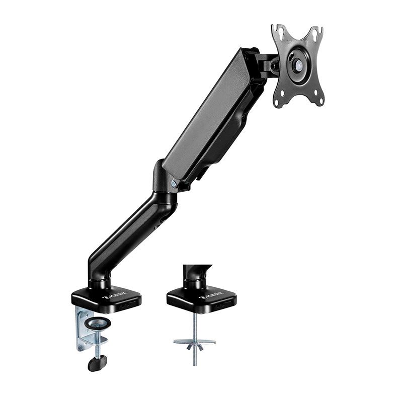 Suporte Articulado Com Pistão a Gas Para Monitor Fortrek FK 421S, 17 Pol. a 32 Pol., Preto, FK421S