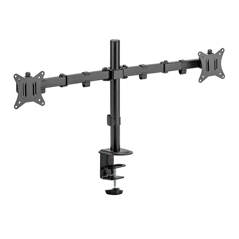 Suporte Articulado Para Dois Monitores Fortrek FK 445S, 17 Pol. a 32 Pol., Preto, FK445S