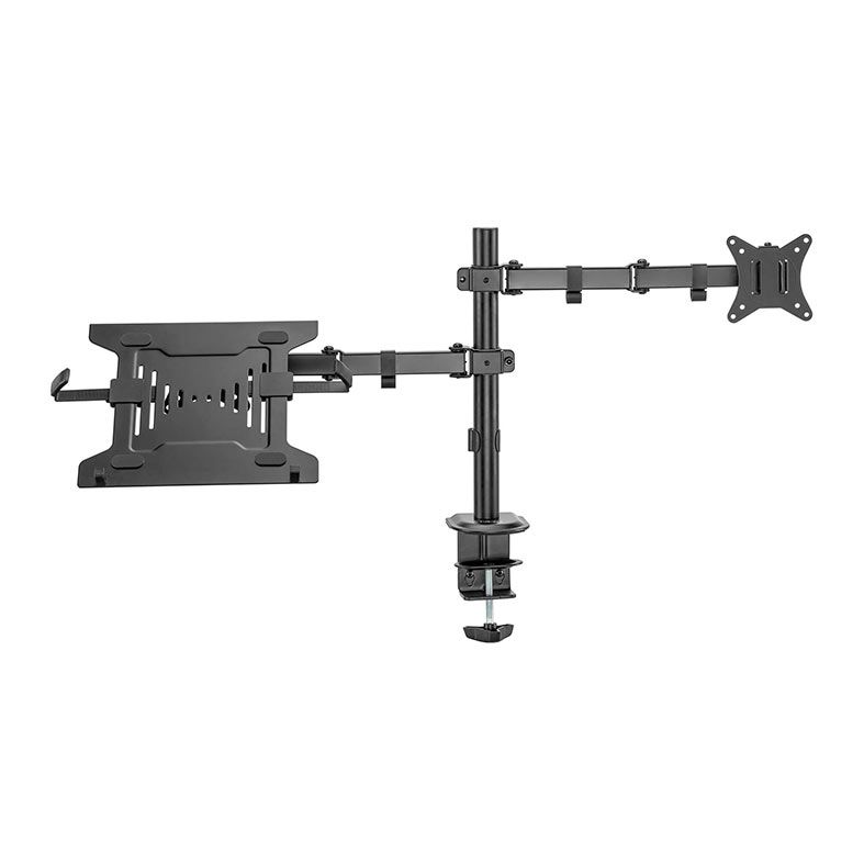 Suporte Articulado Para Monitor e Notebook Fortrek FK 485S, 17 Pol. a 32 Pol., Preto, FK485S